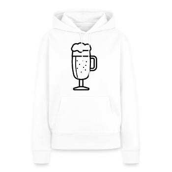 Bière - Sweat à capuche Premium bio Femme - blanc - Devant - Julia (174cm)