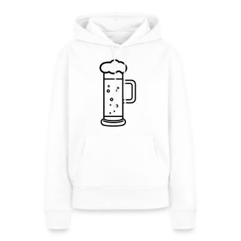 Bière - Sweat à capuche Premium bio Femme - blanc - Devant - Julia (174cm)