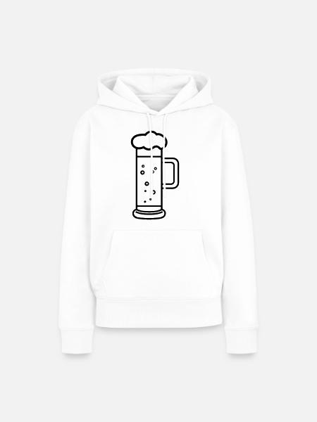 Bier - Frauen Premium Bio Hoodie - Weiß