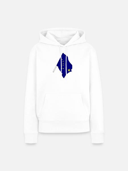 Flagge Alaska - Frauen Premium Bio Hoodie - Weiß