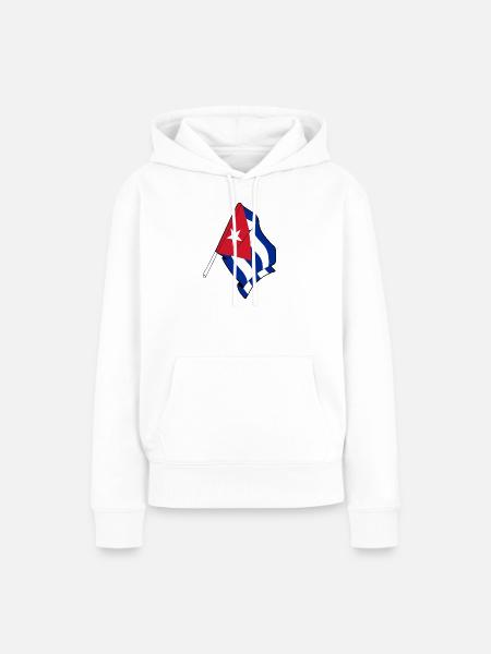 Flagge Kuba - Frauen Premium Bio Hoodie - Weiß