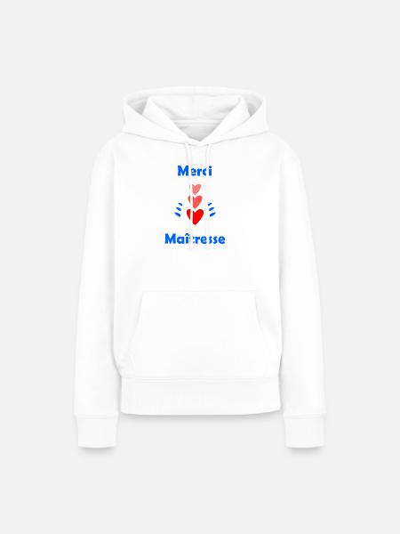 GELIEBTE. VIELEN DANK. DANKE HERRIN - Frauen Premium Bio Hoodie - Weiß