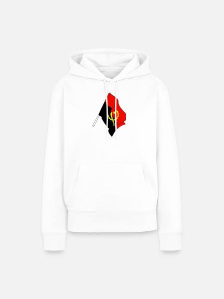 Flagge Angola - Frauen Premium Bio Hoodie - Weiß