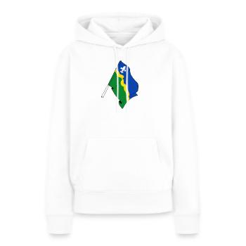 Drapeau de la province du Flevoland - Sweat à capuche Premium bio Femme - blanc - Devant - Julia (174cm)