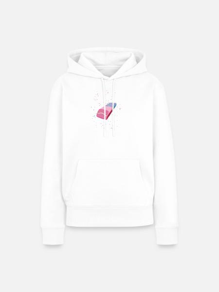 Eraser | Radiergummi - Frauen Premium Bio Hoodie - Weiß