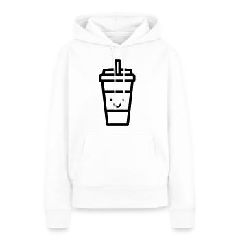 Kaffeebecher - Frauen Premium Bio Hoodie - Weiß - Vorne - Julia (174cm)
