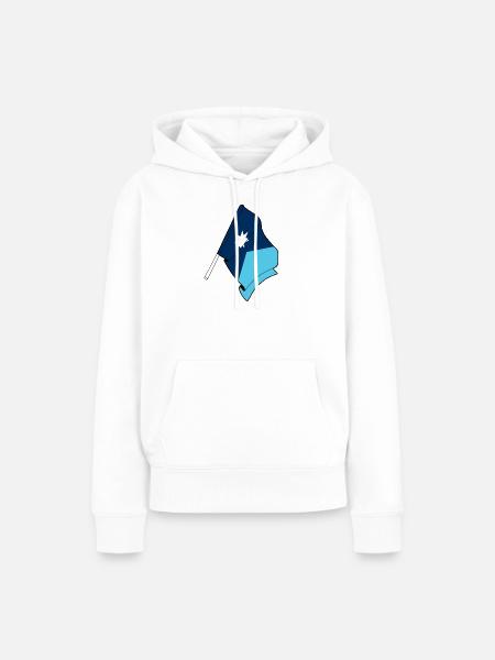 Flagge des Bundesstaates Minnesota USA - Frauen Premium Bio Hoodie - Weiß