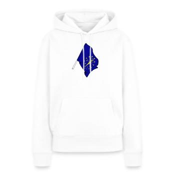 Drapeau de l’Indiana - Sweat à capuche Premium bio Femme - blanc - Devant - Julia (174cm)