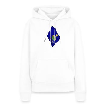 Drapeau du Kansas - Sweat à capuche Premium bio Femme - blanc - Devant - Julia (174cm)