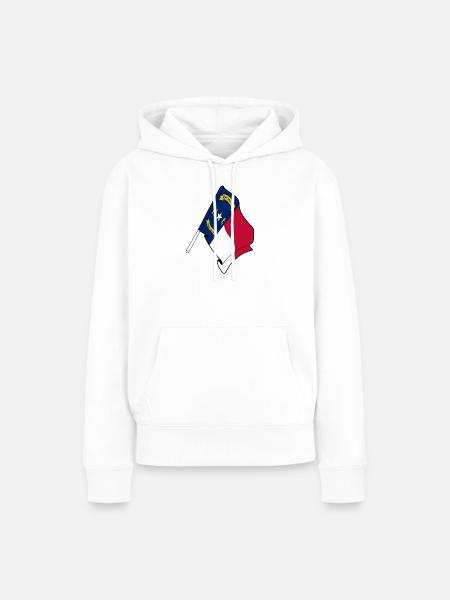 Flagge von North Carolina - Frauen Premium Bio Hoodie - Weiß