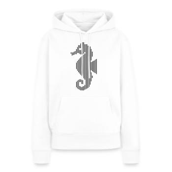 Hippocampes animaux marins - Sweat à capuche Premium bio Femme - blanc - Devant - Julia (174cm)