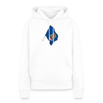Drapeau de la province d’Oslo - Sweat à capuche Premium bio Femme - blanc - Devant - Julia (174cm)