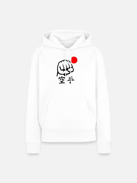 Karate Faust / Fist - Frauen Premium Bio Hoodie - Weiß