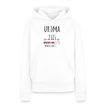 Werdende Uroma 2026 Geschenk Schwangerschaft - Frauen Premium Bio Hoodie - Weiß - Vorne - Julia (174cm)