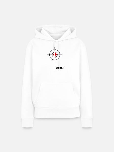 Oops - Frauen Premium Bio Hoodie - Weiß