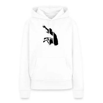 Sauter - Sweat à capuche Premium bio Femme - blanc - Devant - Julia (174cm)