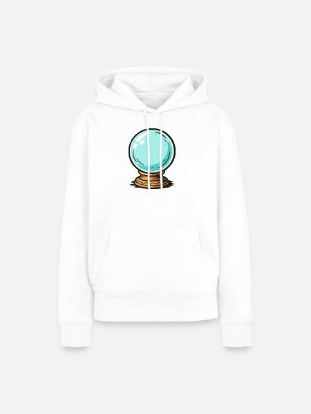 Kristallkugel  - Frauen Premium Bio Hoodie - Weiß