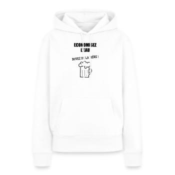 Save water, drink beer - Women’s Premium Organic Hoodie - white - Front - Julia (174cm)