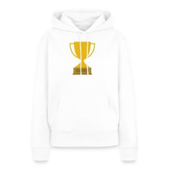 Trophée - Sweat à capuche Premium bio Femme - blanc - Devant - Julia (174cm)
