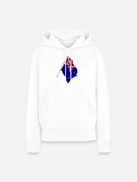Neuseeländische Flagge - Frauen Premium Bio Hoodie - Weiß