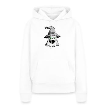 fantôme effrayant, fantôme terrifiant - Sweat à capuche Premium bio Femme - blanc - Devant - Julia (174cm)
