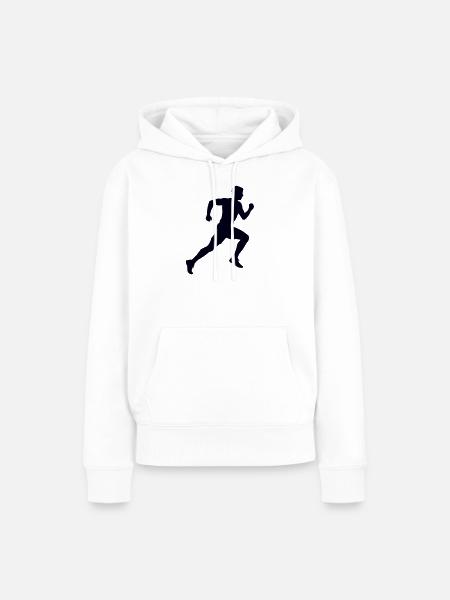 Läufer Joggen - Frauen Premium Bio Hoodie - Weiß