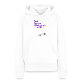 Tattoo falscher Zettel - Frauen Premium Bio Hoodie - Weiß - Vorne - Julia (174cm)
