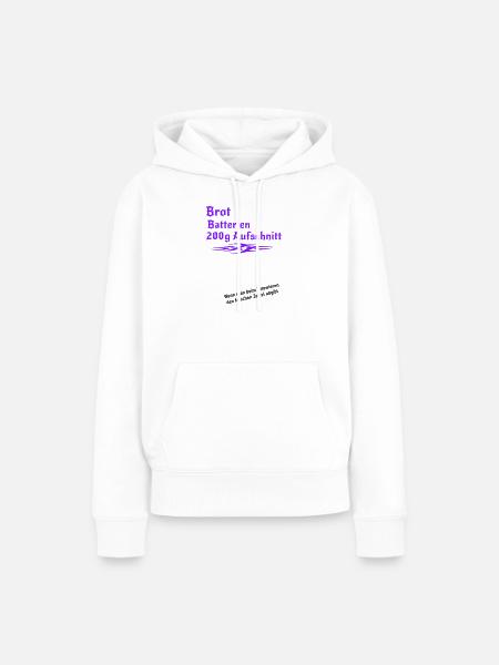 Tattoo falscher Zettel - Frauen Premium Bio Hoodie - Weiß