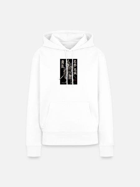 Samurai Chow Chow - Frauen Premium Bio Hoodie - Weiß