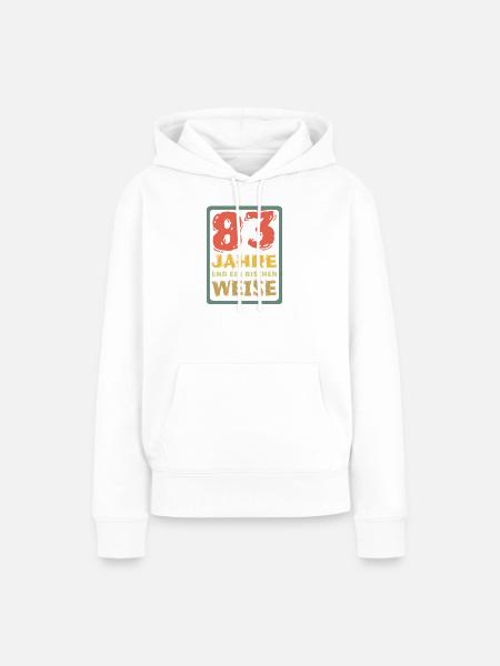 83 - Frauen Premium Bio Hoodie - Weiß