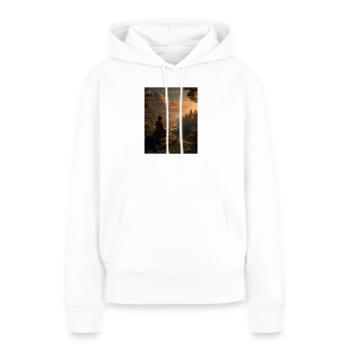 Bali Silence à la lumière du soir - Sweat à capuche Premium bio Femme - blanc - Devant - Julia (174cm)
