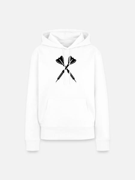 Dartpfeile - Frauen Premium Bio Hoodie - Weiß