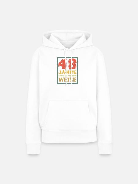 Weisheit 48 - Frauen Premium Bio Hoodie - Weiß