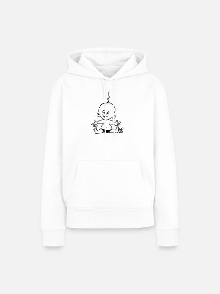 Baby - Frauen Premium Bio Hoodie - Weiß