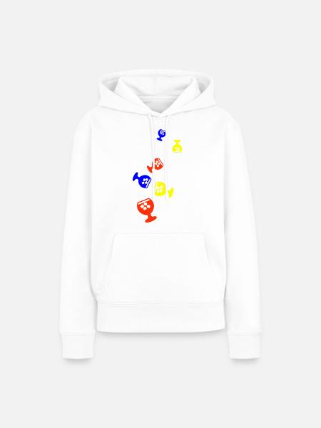Whisky Icon - Frauen Premium Bio Hoodie - Weiß