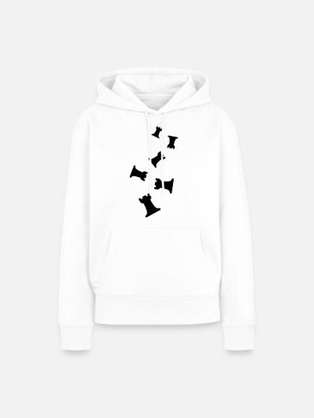Schachfigur Turm - Frauen Premium Bio Hoodie - Weiß