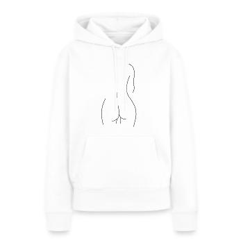 Corps de femme - Sweat à capuche Premium bio Femme - blanc - Devant - Julia (174cm)