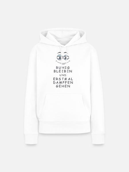Dampfen gehen - Frauen Premium Bio Hoodie - Weiß