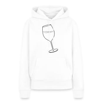 Weinglas - Frauen Premium Bio Hoodie - Weiß - Vorne - Julia (174cm)