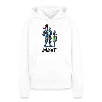 Bande dessinée Knight - Sweat à capuche Premium bio Femme - blanc - Devant - Julia (174cm)