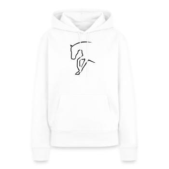 6061912 121501634 sliding stop - Sweat à capuche Premium bio Femme - blanc - Devant - Julia (174cm)