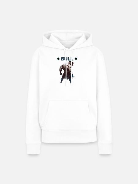 Team Bull - Frauen Premium Bio Hoodie - Weiß