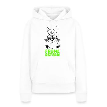 joyeuses Pâques - Sweat à capuche Premium bio Femme - blanc - Devant - Julia (174cm)