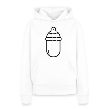 Flasche - Frauen Premium Bio Hoodie - Weiß - Vorne - Julia (174cm)