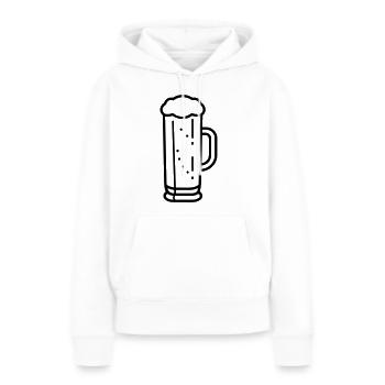 Bière - Sweat à capuche Premium bio Femme - blanc - Devant - Julia (174cm)