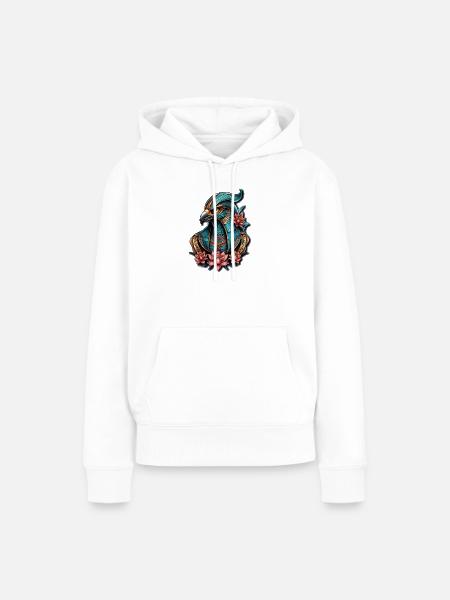 Ägyptischer Falkengott. - Frauen Premium Bio Hoodie - Weiß