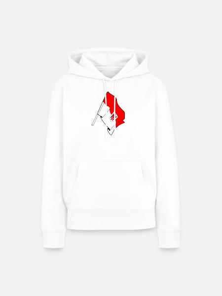 Flagge Vorarlberg - Frauen Premium Bio Hoodie - Weiß