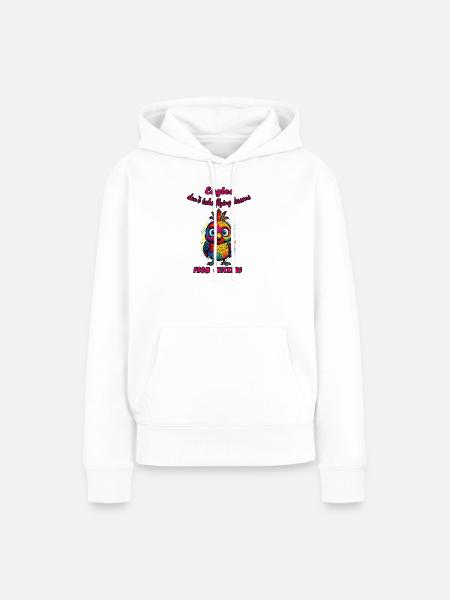 Adler & Hühner - Frauen Premium Bio Hoodie - Weiß