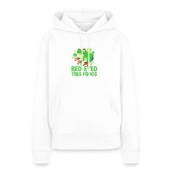 Grenouille Rainette arboricole - Sweat à capuche Premium bio Femme - blanc - Devant - Julia (174cm)