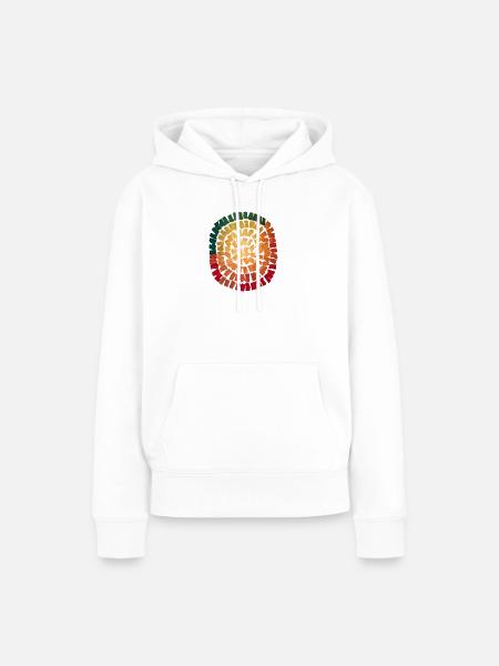 Farbspirale Pinselstrich - Frauen Premium Bio Hoodie - Weiß